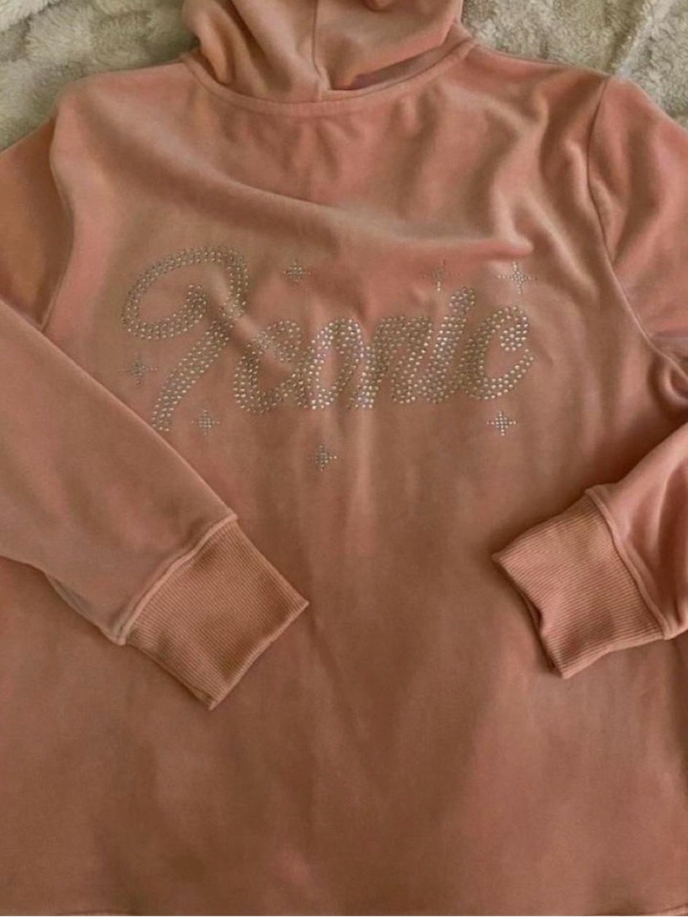 Paris Hilton Blush Pink Zip Hoodie - Picture 2 of 5